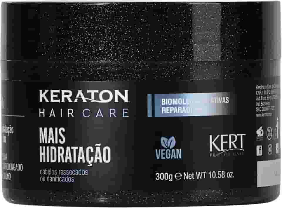 Keraton, Máscara de tratamento, Mais Hidratação, Hair Care, 300g, Preto