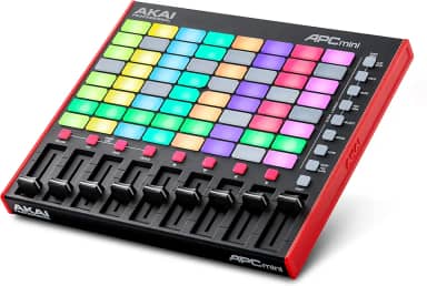 Akai Professional APC Mini MK2 - Controlador MIDI Pad USB com Ableton Live Lite, 64 Pads RGB, Modo Drum e Note e Misturador MIDI