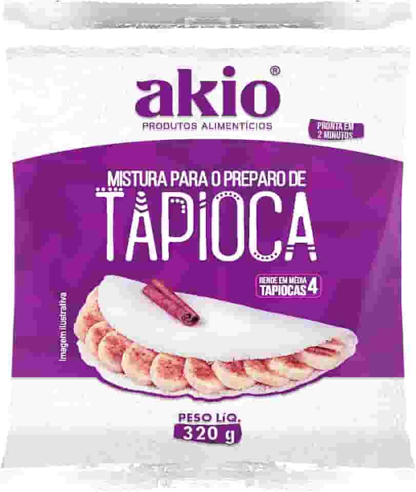 Tapioca Akio 320g - Farinha de Mandioca Hidratada Sem Glúten