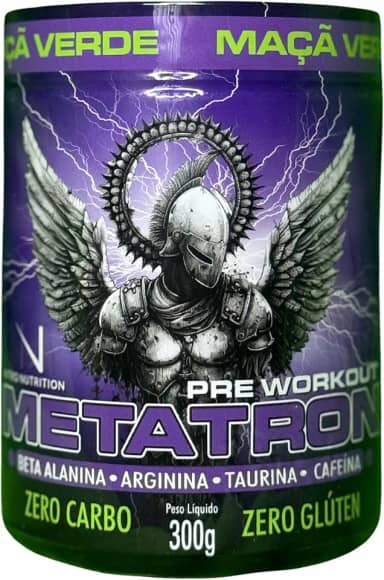 Pré-treino Metatron, em Pó, 300g, Sabor Maçã Verde, Nitro Nutrition