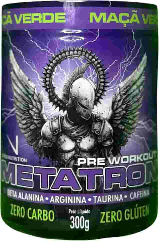 Pré-treino Metatron, em Pó, 300g, Sabor Maçã Verde, Nitro Nutrition