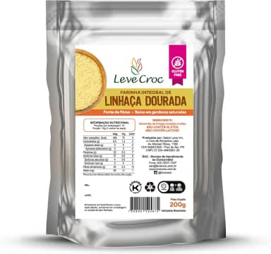 Farinha sem glúten integral de Linhaça Dourada Leve Croc 200g