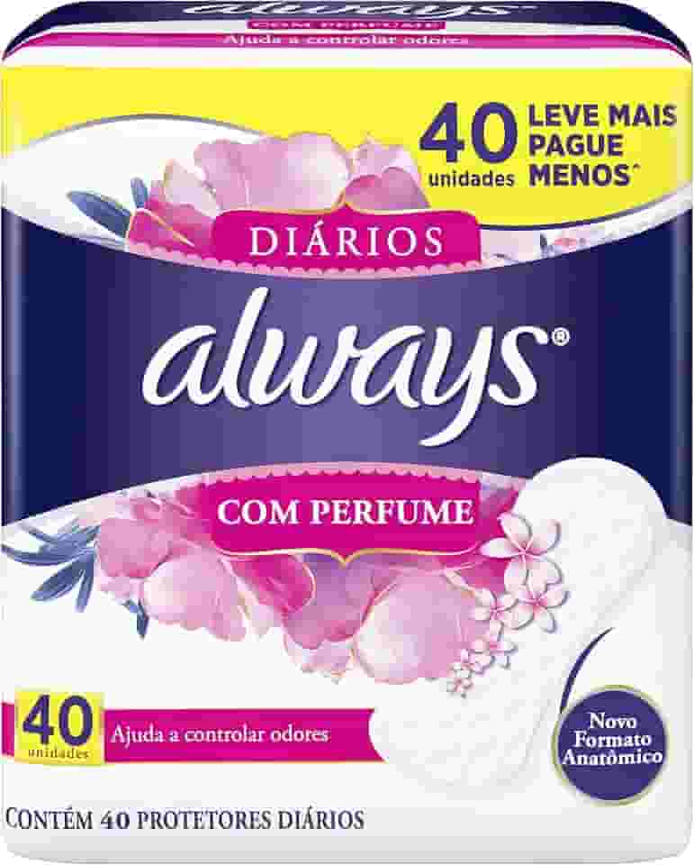 Protetor Diário Always Com Perfume - 40 unidades