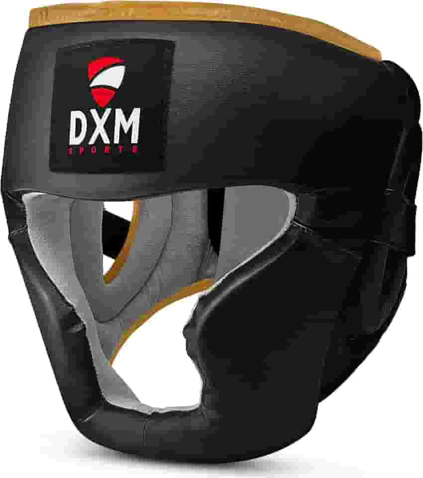 DXM SPORTS Capacete de boxe para treinamento de MMA, Sparring Kickboxing - Protetor de cabeça de segurança ajustável para Muay Thai, Karatê, Taekwondo
