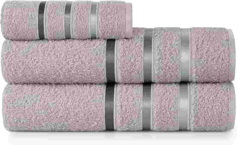 Jogo de Toalha 02 Banho e 01 Rosto, 100% Algodão Teka Dry