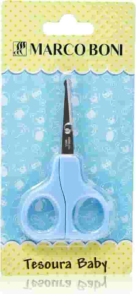 Marco Boni Tesoura Infantil Ponta Arredondada Cabo Plástico Aço Inox 1735B Cores Sortidas 1 Unidade