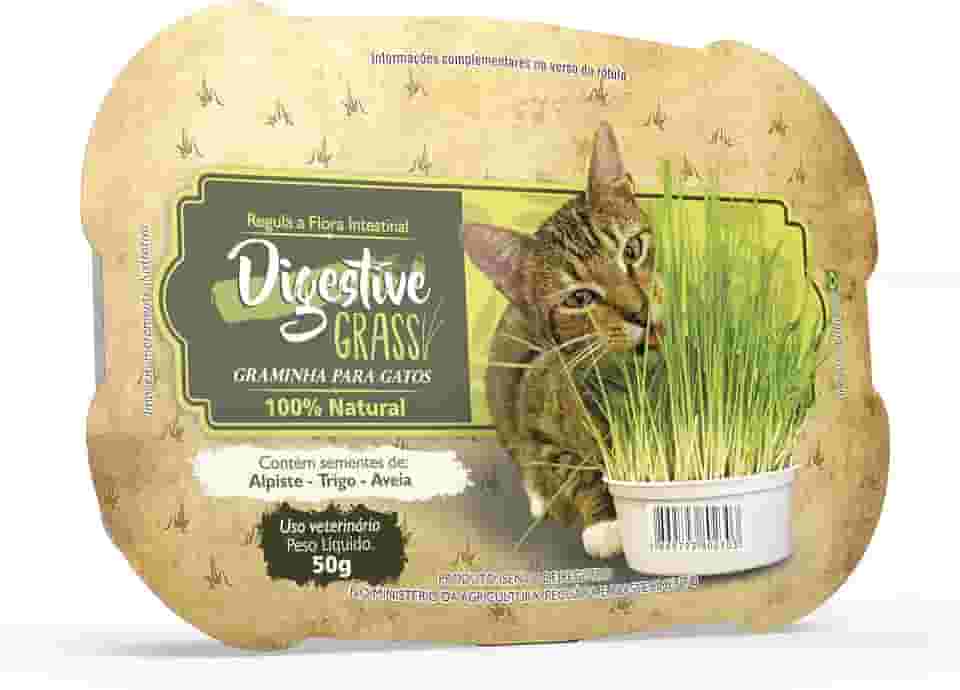 Ipet Green Digestive Grass Graminha Para Gatos 50G IPET para Todas de raça Todas as fases - Sabor Outro