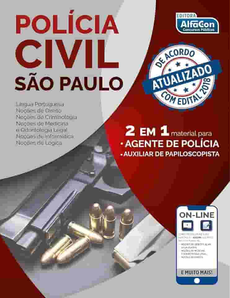 Polícia Civil de São Paulo - 2 em 1 - Material Para Agente de Polícia e Auxiliar de Papilocopista
