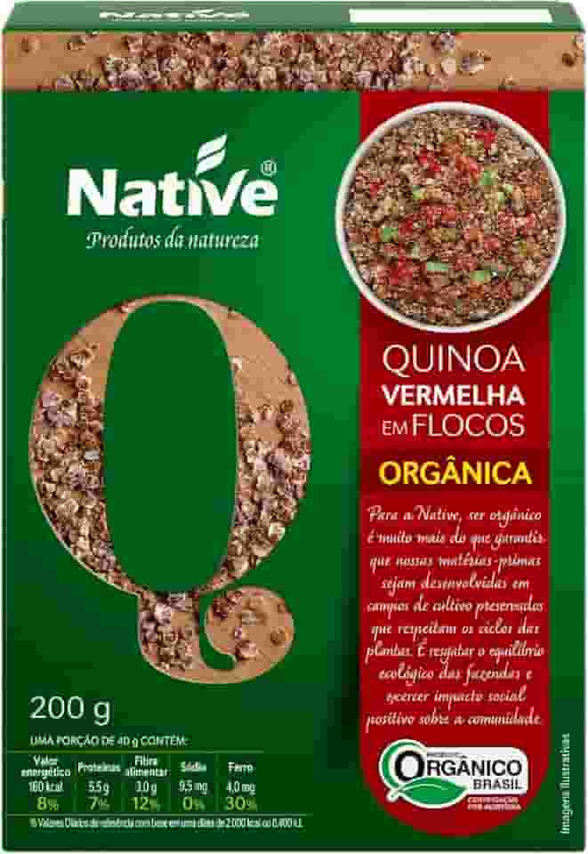 Flocos Quinoa Vermelha Orgânica, Native, 200 g