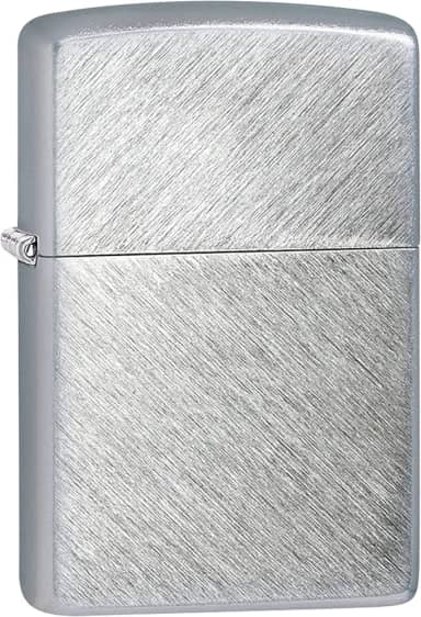 Zippo isqueiros cromados, Clássico, Brushed Chrome Herringbone Sweep