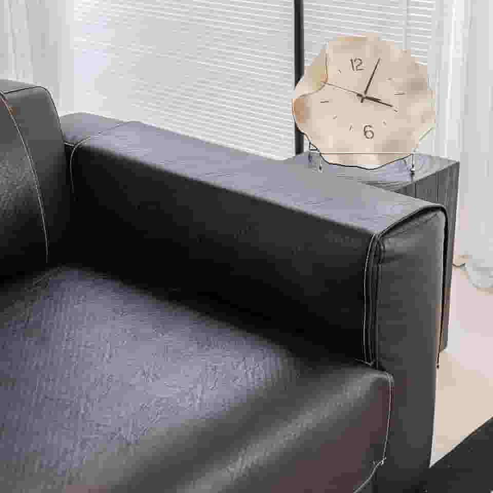 Capa protetora impermeável para sofá, poltrona, encosto reclinável, couro sintético (preto, 50 x 70 cm/20 x 27)