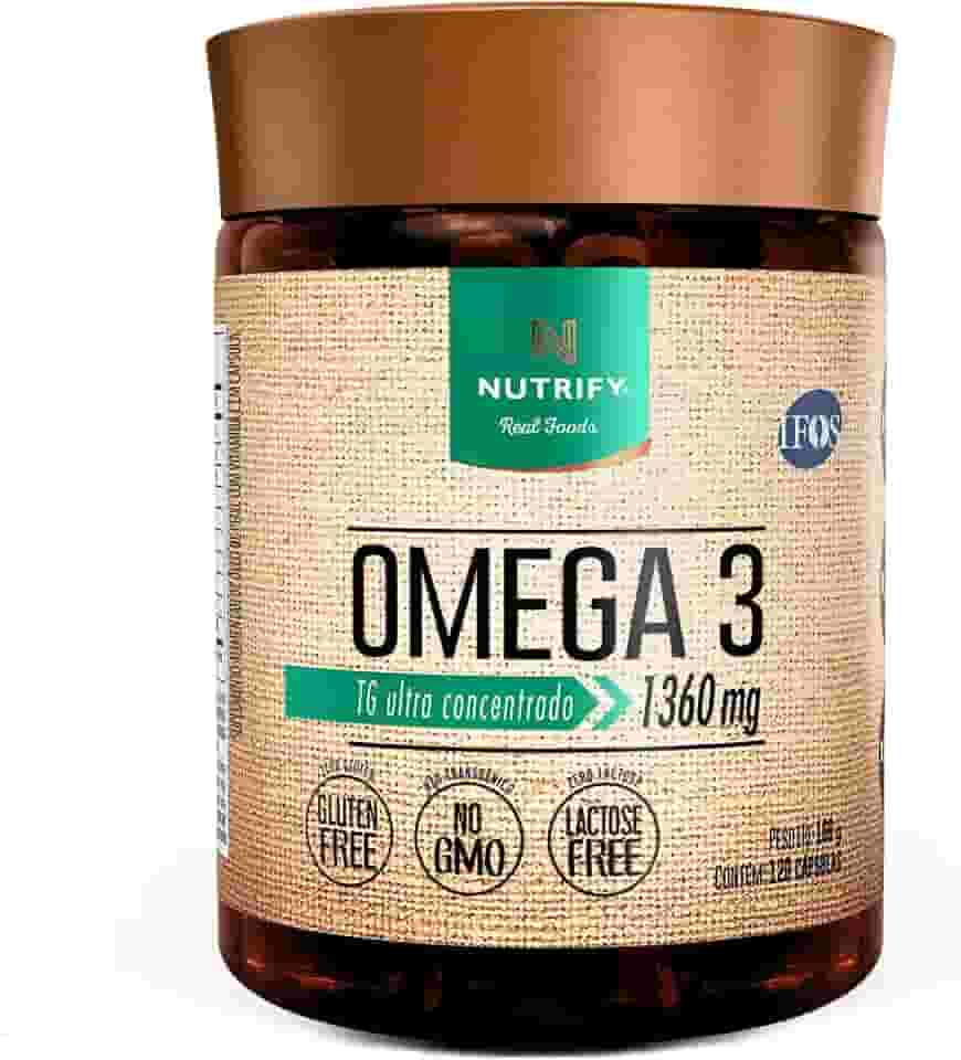 Nutrify - Ômega 3 TG Ultraconcentrado 1360mg - Suplemento Alimentar Enriquecido com Vitamina E - Suporte para Foco, Memória e Bem-Estar - 120 Cápsulas