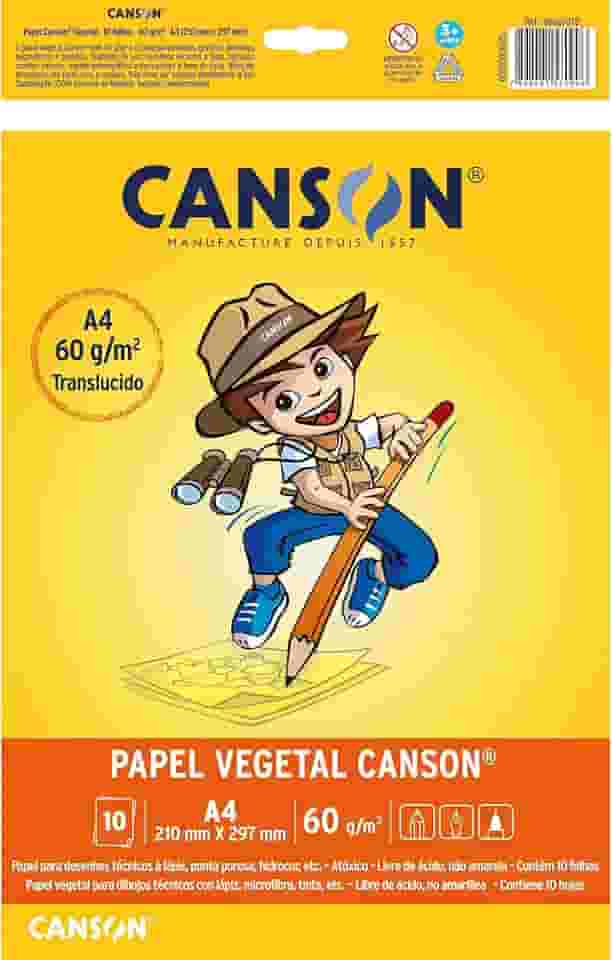 Papel Vegetal A4 60g/m², Canson, 66667078, , 10 Folhas