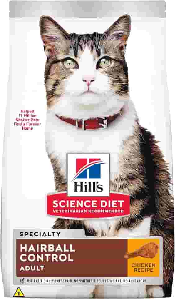 Ração Hill's Science Diet Controle Bolas de Pelo para Gatos Adultos Sabor Frango - 7.03kg