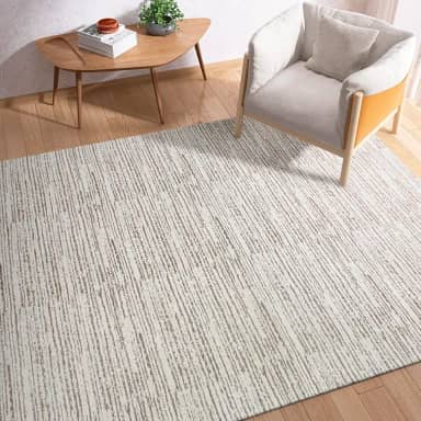 Tapete Sala Boho Antiderrapante 2,00m x 1,40m Estonado Cru Caramelo Artesanal