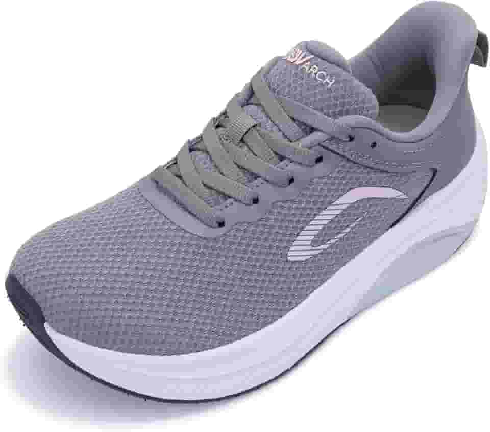 Sapatos femininos de bico largo | Sapatos de caminhada com suporte de arco | Tênis ortopédico para joanetes | Fascite plantar