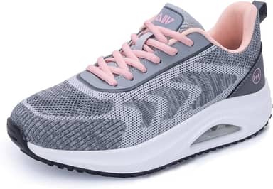 Tênis de caminhada feminino com suporte de arco ortopédico para fascite plantar tênis de corrida