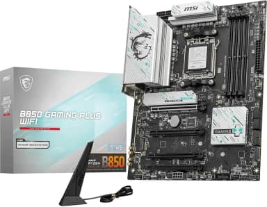 MSI Placa-mãe B850 Gaming Plus WiFi, ATX - Suporta processadores AMD Ryzen 9000/8000/7000, AM5 - DDR5 Memory Boost 8200+ MT/s (OC), PCIe 5.0 x16 e 4.0 x16, M.2 Gen5, Wi-Fi 7, 5G LAN