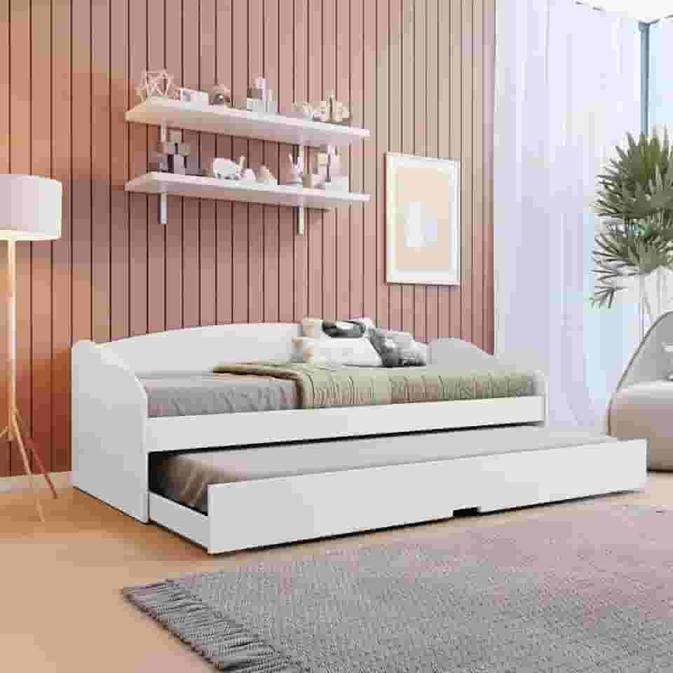 Bicama Solteiro 193x69,7 Cm Solteiro Liz Branco