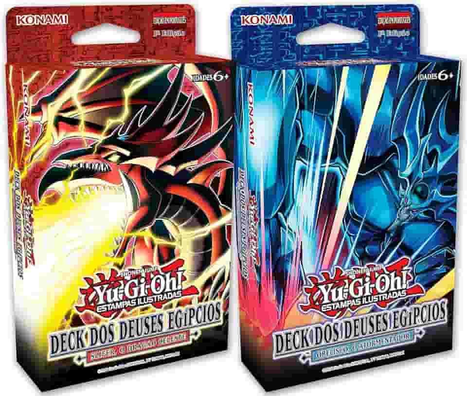 2 Decks Yu-Gi-Oh! Dos Deuses Egípcios Obelisco O Atormentador e Slifer O Dragão Celeste YuGiOh Cards Cartas Konami Português Original