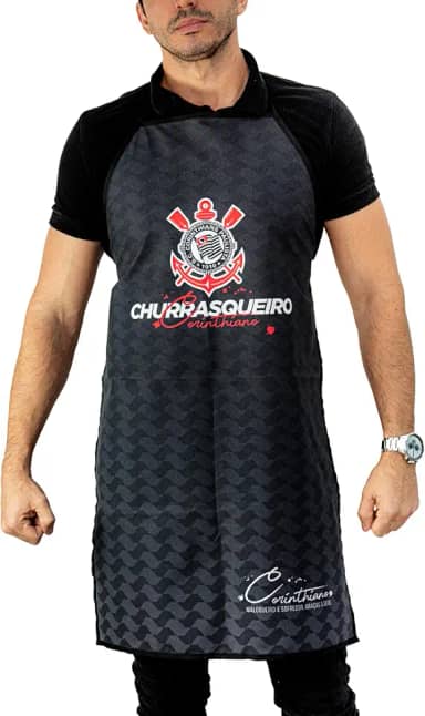 Avental Do Corinthians Churrasqueiro - Oficial Licenciado