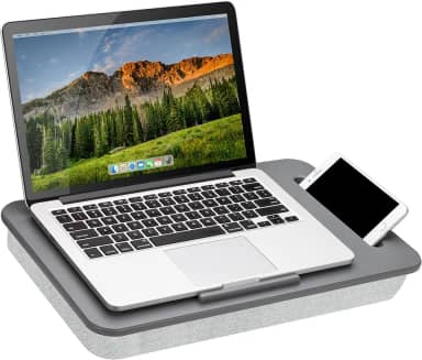 Mesa de colo LAPGEAR Sidekick 44215, com suporte para laptop e smartphone, para laptops de até 15,6 polegadas, cinza