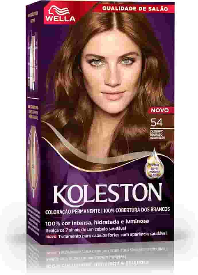 Koleston Tintura 54 Castanho Dourado Acobreado.