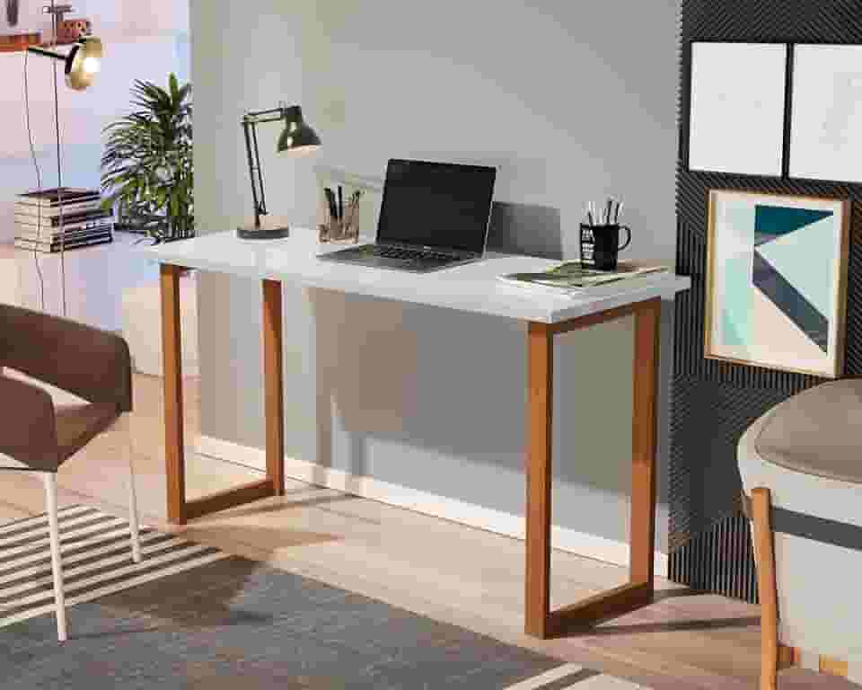 Mesa de Estudo Quarto Casa Estudo Trabalho 76 cm Pés madeira