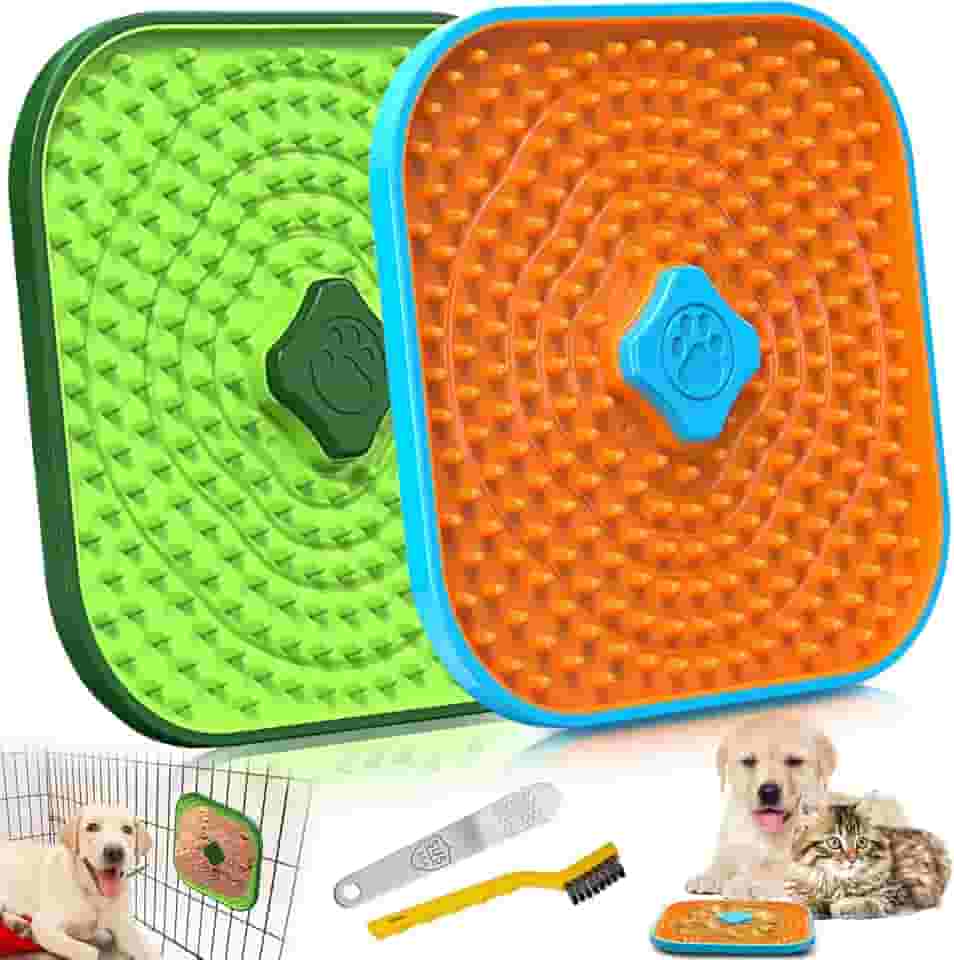 HOPET Tapete para Lamber para Cães, Tapete para Lamber Caixa de Cachorro, Alimentador Lento, Ferramentas de Treinamento para Gaiola de Cachorro, Tapete para Lamber Animais de Estimação, Alimentador Le