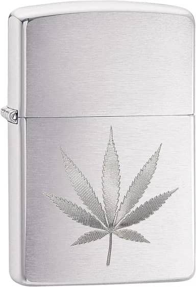 Isqueiro Zippo 29587 Classic Marijuana Leaf Escovado