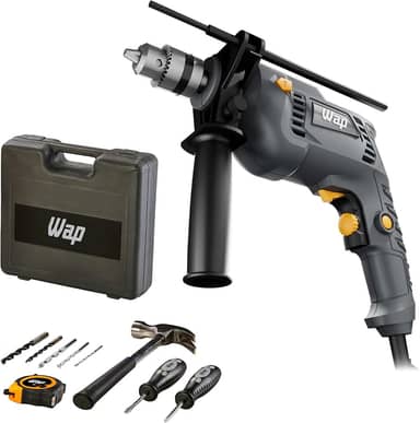 WAP Parafusadeira e Furadeira de Impacto 3/8" WF-700K10, com 11 Acessórios e Maleta, Controle de Velocidade, 700W 220V