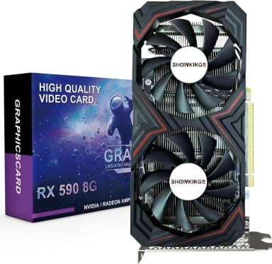 Placa de vídeo Radeon RX 590 GME, 8GB GDDR5 2304SP 256bit 1340MHz GPU placas gráficas de computador, interface HDMI DP DVI, suporta placas de vídeo de até 8K para PC