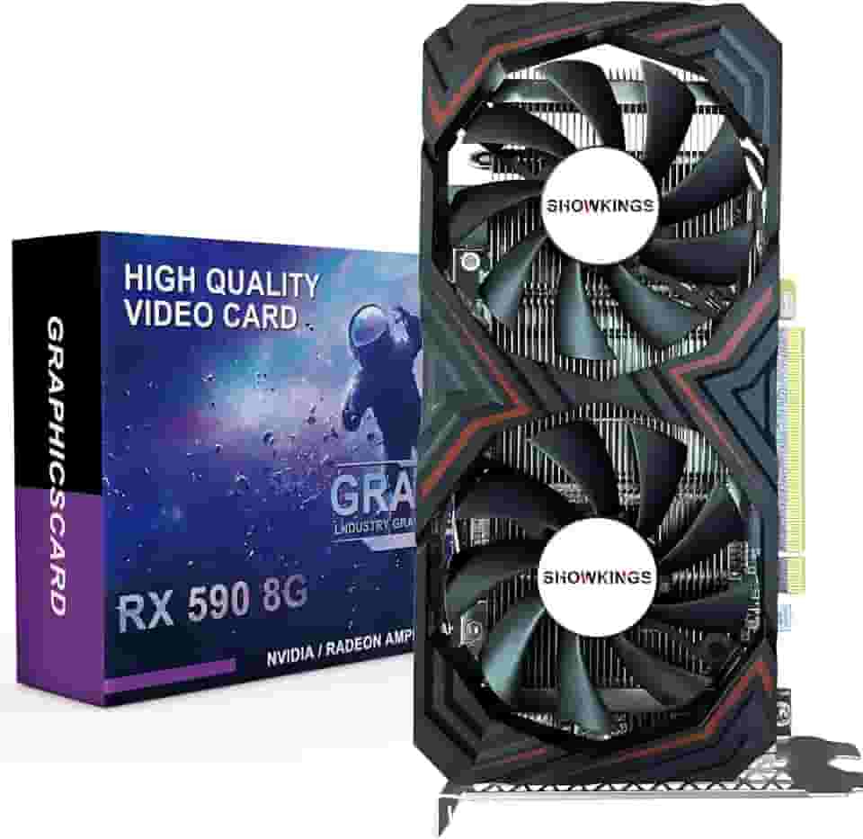 Placa de vídeo Radeon RX 590 GME, 8GB GDDR5 2304SP 256bit 1340MHz GPU placas gráficas de computador, interface HDMI DP DVI, suporta placas de vídeo de até 8K para PC