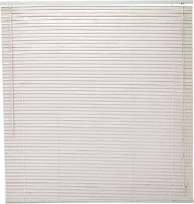 Atlas - Persiana Horizontal de PVC e Lâmina de 25mm, Tamanho 120 x 130 cm, Cor Cinza