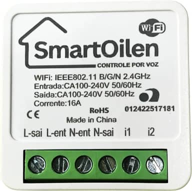 Mini Interruptor Inteligente Wi-Fi 16A – Compatível com Alexa e Google Home – SmartOilen