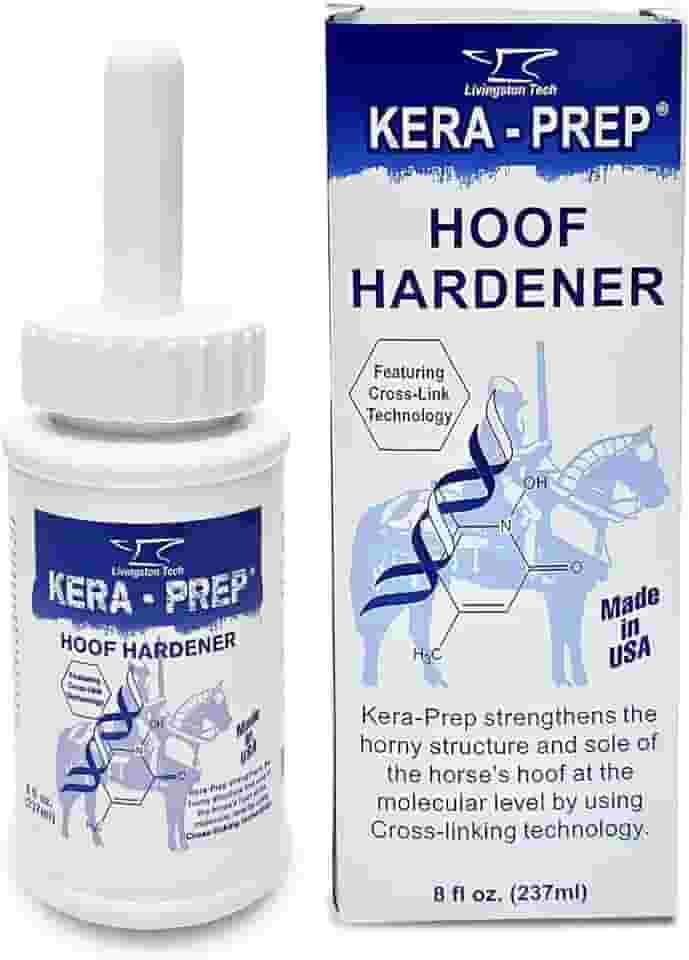 Endurecedor de casco Kera Prep para cavalos – Cuidados direcionados para cascos para reforçar a estrutura do casco no nível molecular – Repele a umidade, restaura a elasticidade e prepara o selante