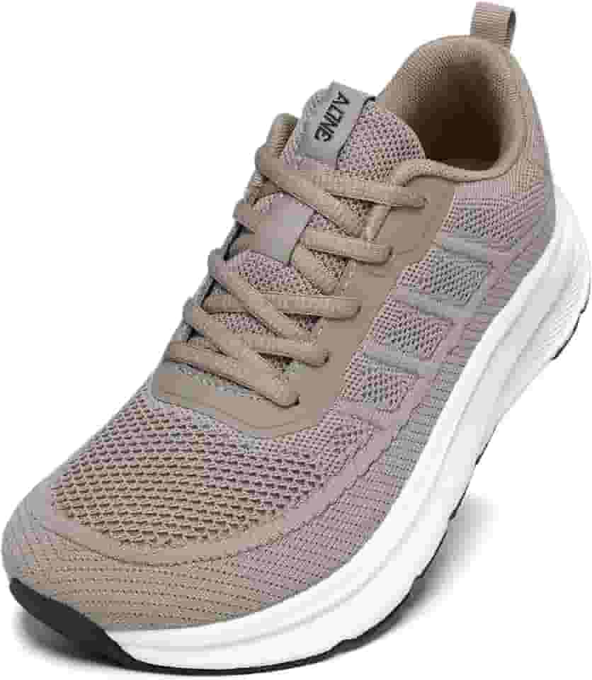 Tênis Masculino Com Biqueira Larga, Amortecimento, Antiderrapante, Para Corrida De Estrada, Caminhada, Confortável, Academia, Treino, Cáqui