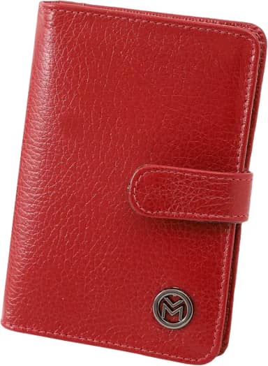 Carteira Feminina Couro Legítimo Rg Cnh Cartões Mariart 612 (Cereja)