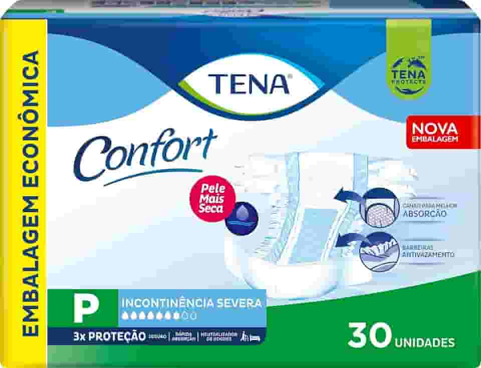 Tena Confort, Fralda Geriátrica para Incontinência Urinária, P - 30 unidades