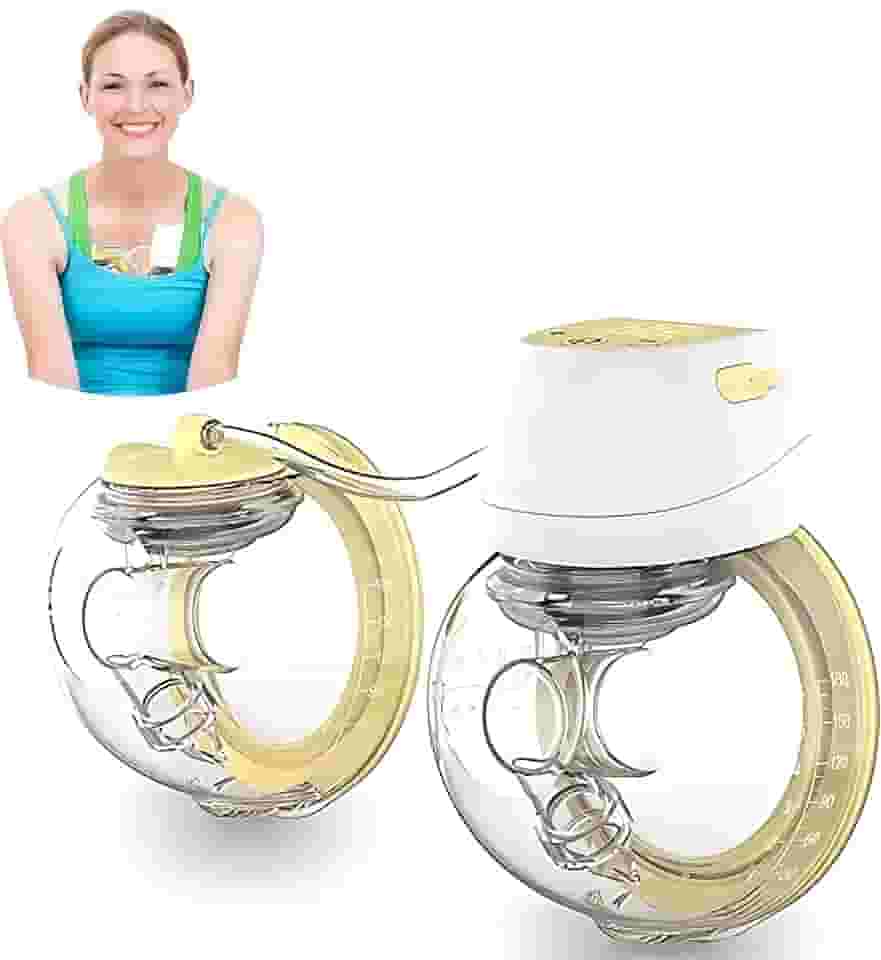 bomba de tirar leite elétrica Duplo Portátil e sem Uso das Mãos Não Machuca os Mamilos Sucção Poderosa Ultra Silencioso Limpeza Conveniente extrator de leite materno Bateria Duradoura Materiais de Grau Alimentício bomba de tirar leite elétrica maos livres