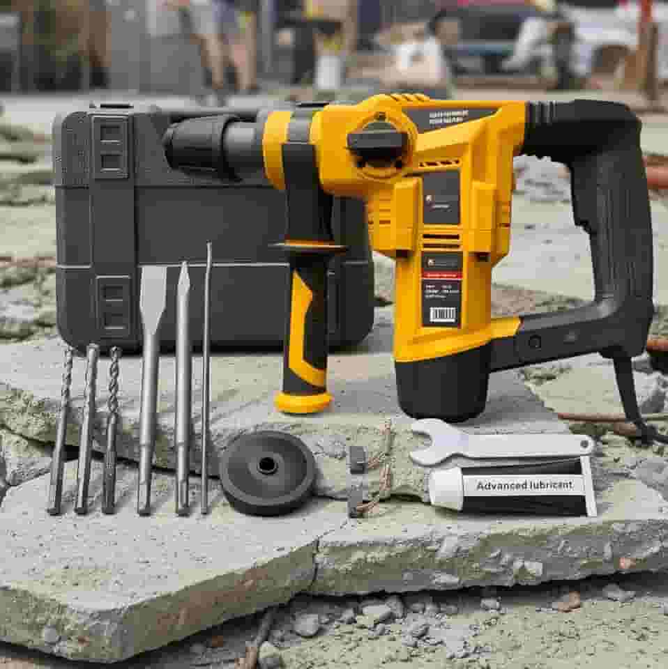 Martelete Perfurador Rompedor SDS PLUS Profissional 2000W 6,5J Ponteiras Talhadeira Com Maleta (110v)