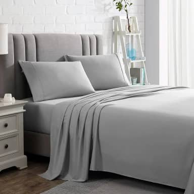 American Home Collection Jogo de cama Queen Size – Bolso profundo de 40 cm – Lençóis de microfibra ultramacia – Respirável, resistente a rugas e desbotamento, fácil de cuidar – Conjunto de 4 peças