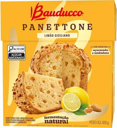 Panettone Bauducco Speciale Uvas Brancas e Limão Siciliano 500g