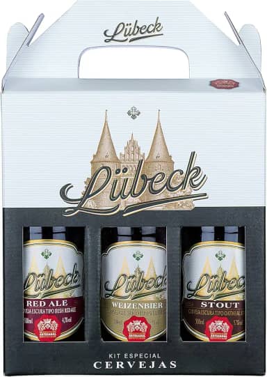 Kit Lübeck 3 Und 1 Weizenbier - 1 Stout - 1 Red Ale Lübeck Cerveja - Packs de Craft Beer