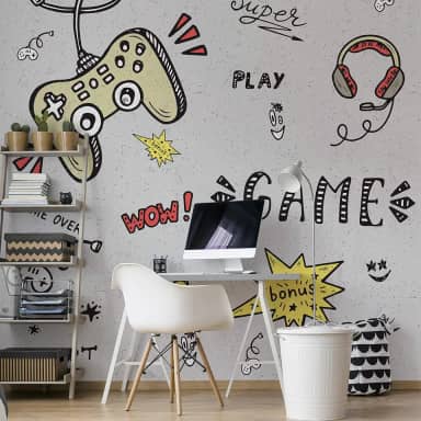 Papel de Parede Video Game para Quarto Gamer Painel 6m²