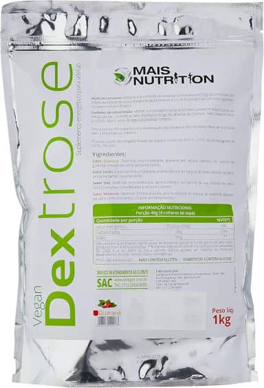 Dextrose 1kg Embalagem Refil Guarana WVegan Vegano Guaraná