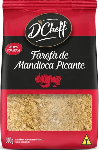 D´Cheff Farofa De Mandioca Picante 300 Gramas