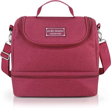 Bolsa Termica com 2 Compartilhamentos para Marmita Jacki Design (Pink)