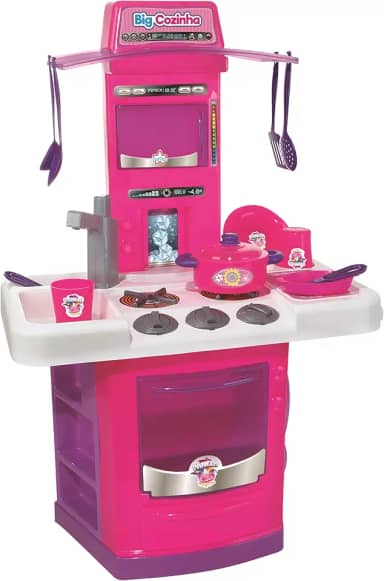 Nova Big Cozinha Infantil Completa Rosa, Big Star