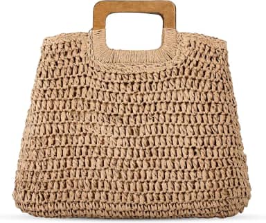Bolsas de praia femininas - Bolsa de palha com zíper, bolsa de praia de tecido macio, bolsa de ombro casual de palha para uso diário